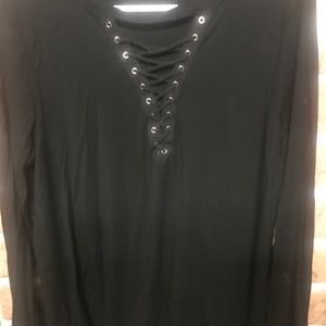 Hippie Chic lace up shirt